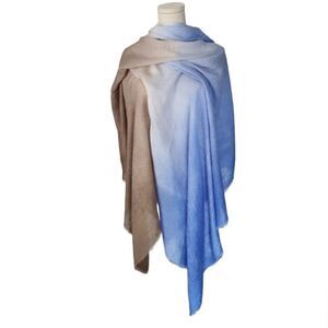 Calvin Klein blue brown ombre scarf